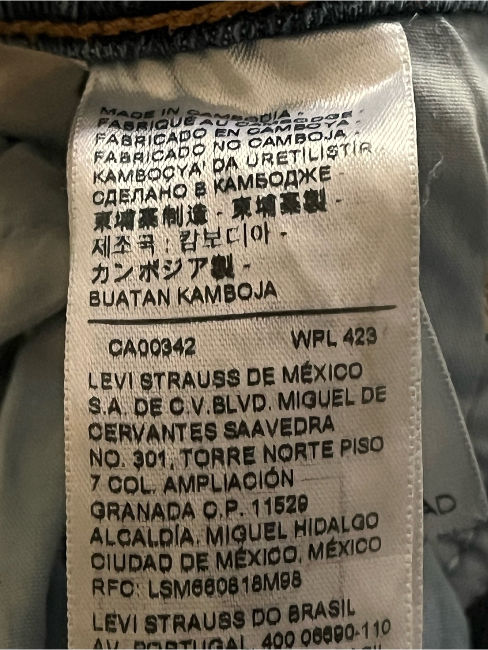 Levi's Ribcage Bell High Rise Flare Blue 24 - Picture 13 of 13
